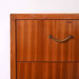 Scandinavian chest of drawers with metal handles
