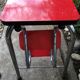 Stool stool red Formica