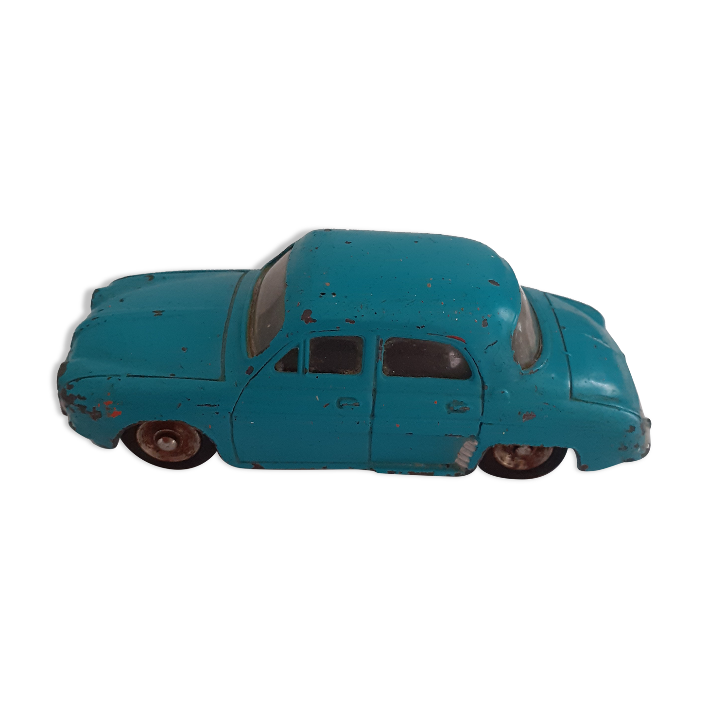 Old Dinky toys. Meccano. Renault Dauphine turquoise.