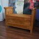 Oak solid wood storage bench