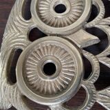 Owl trivet in golden brass
