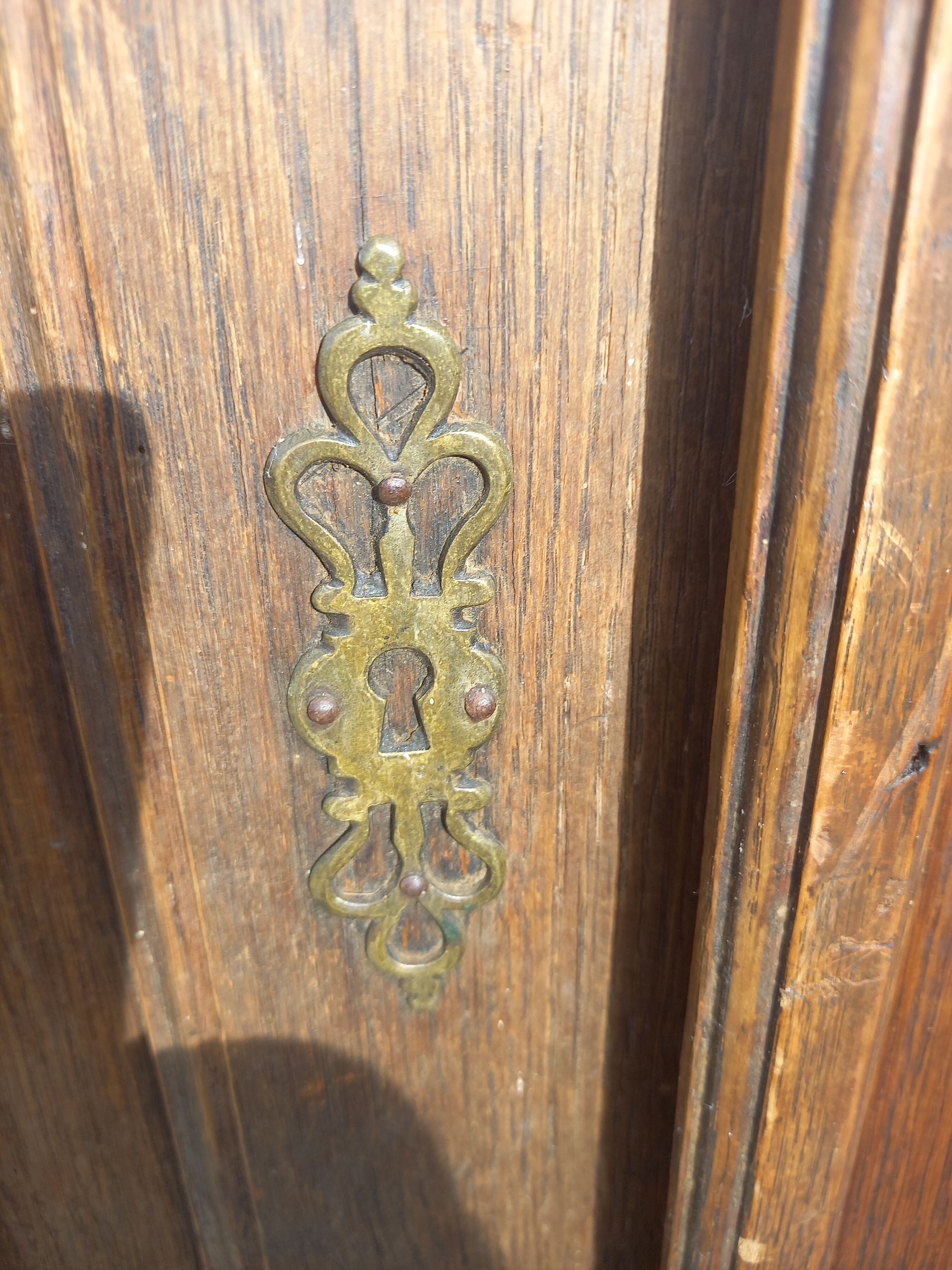 Paire de portes d'armoire en chêne