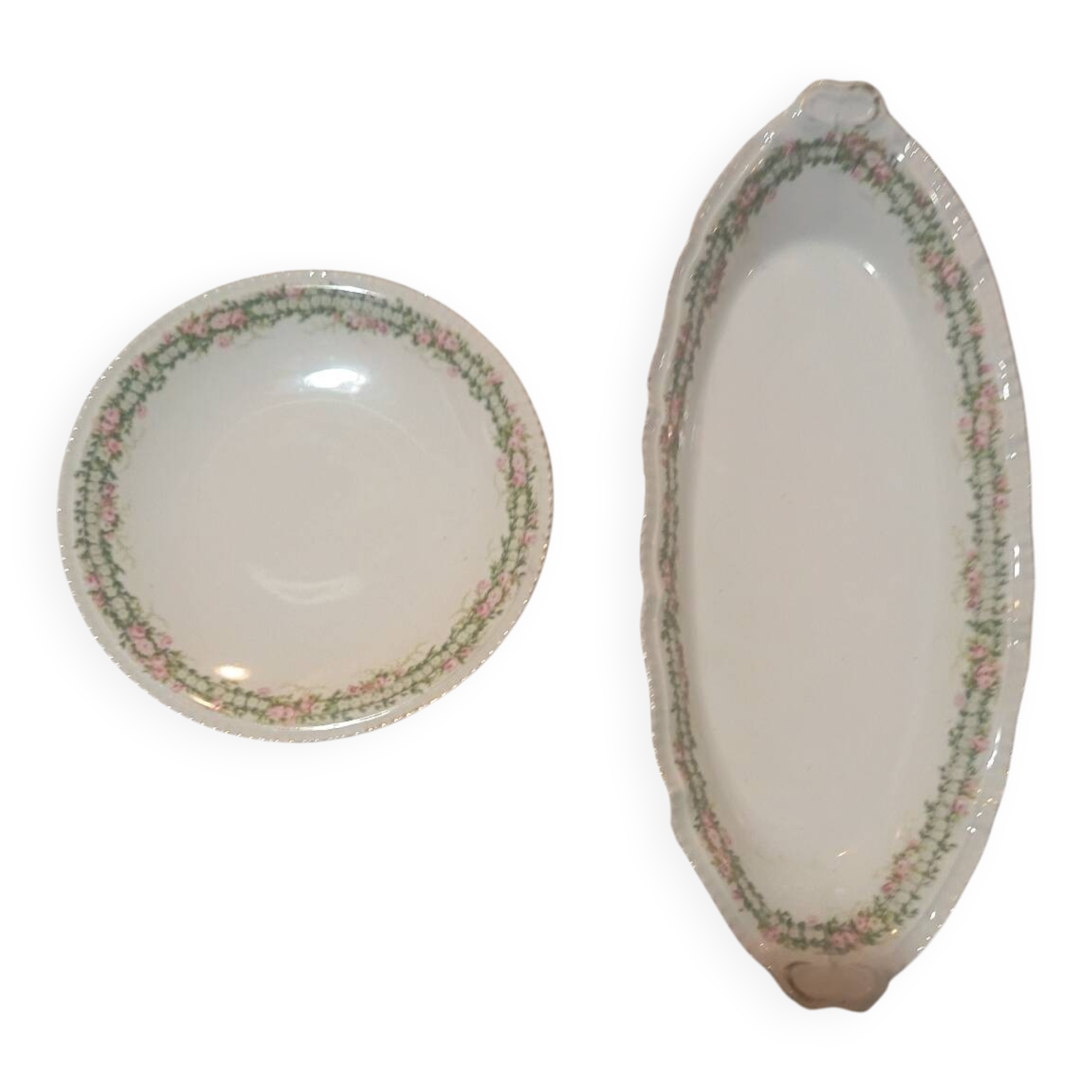 Set of 2 Limoges dishes