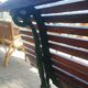 Banc de jardin ancien avec pieds en fonte