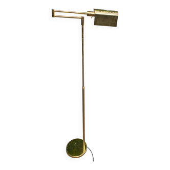 Lampadaire italien en laiton doré à bras oscillant