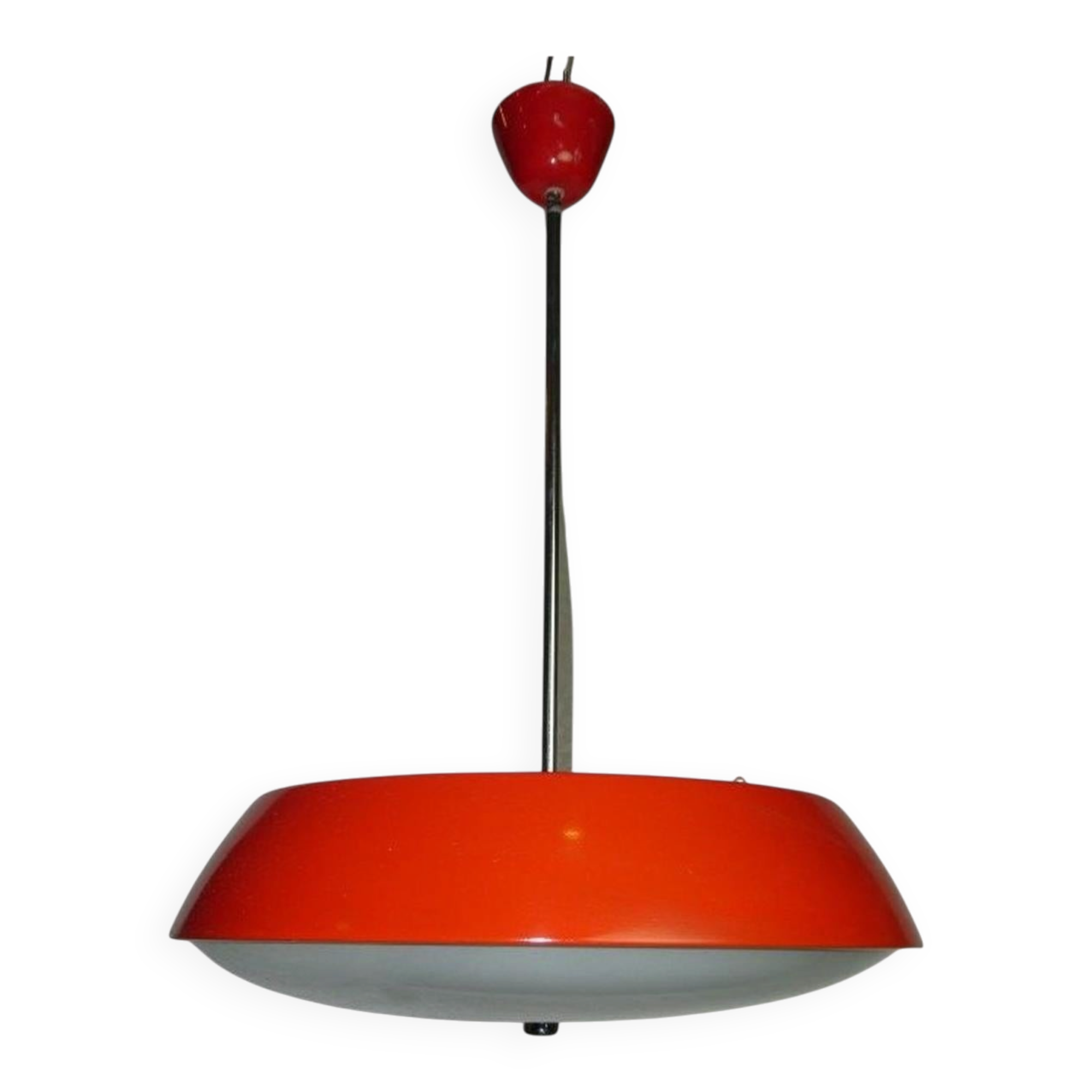 Red Hanging Lamp Model 1117 by Josef Hurka for Napako