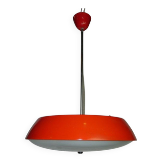 Lampe Suspendue Rouge Modèle 1117 par Josef Hurka pour Napako