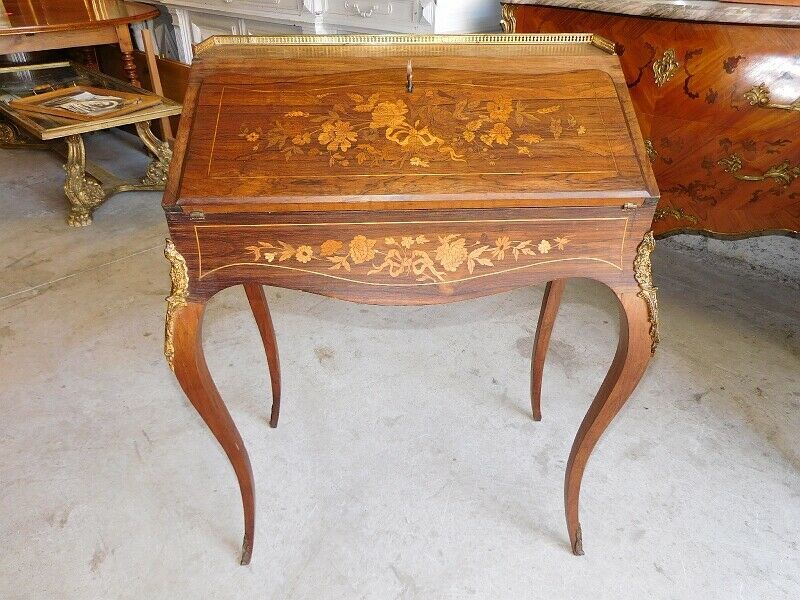 Secrétaire de dame marquete style Louis XVI