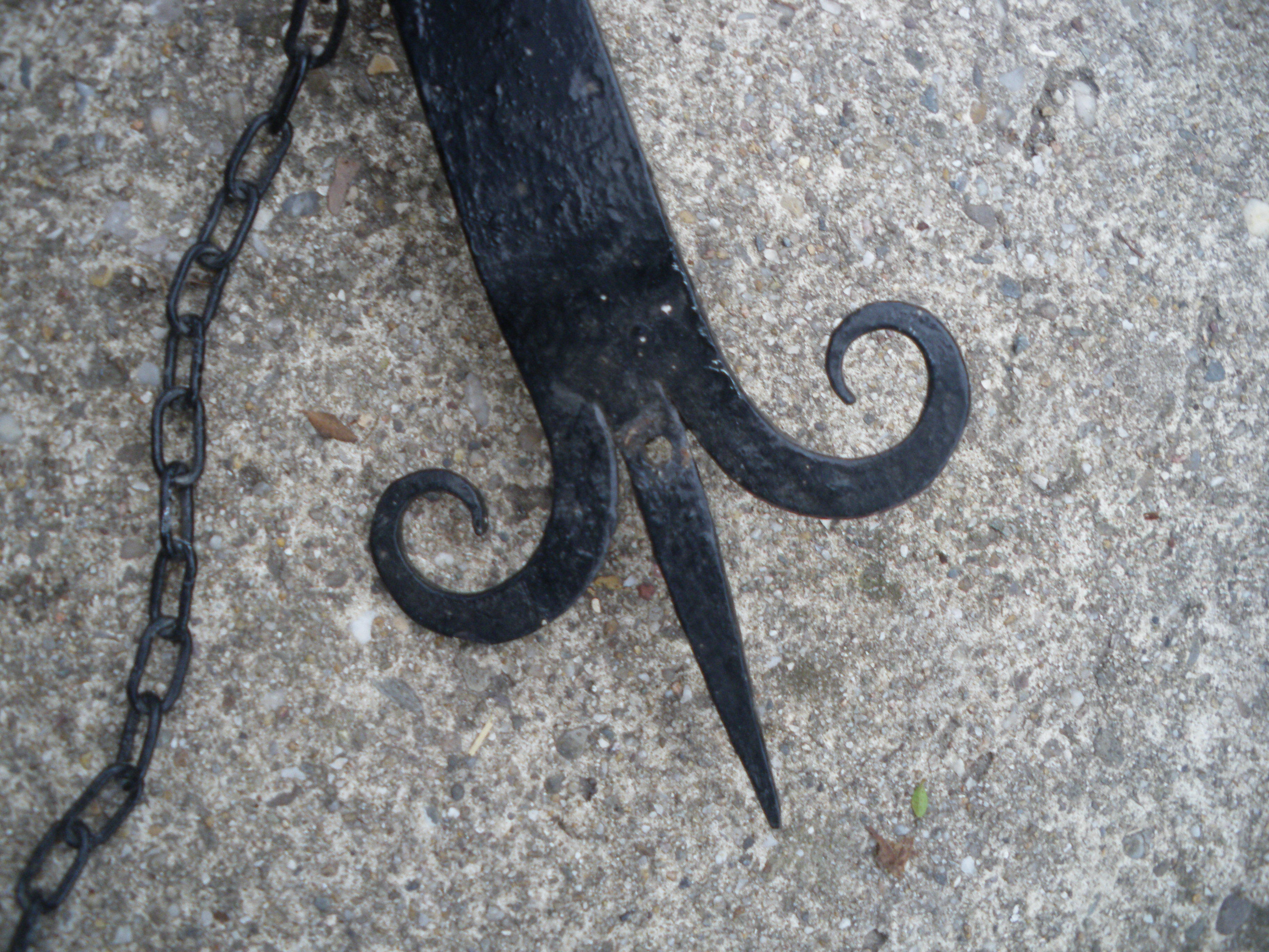 Bronze wrought iron bell