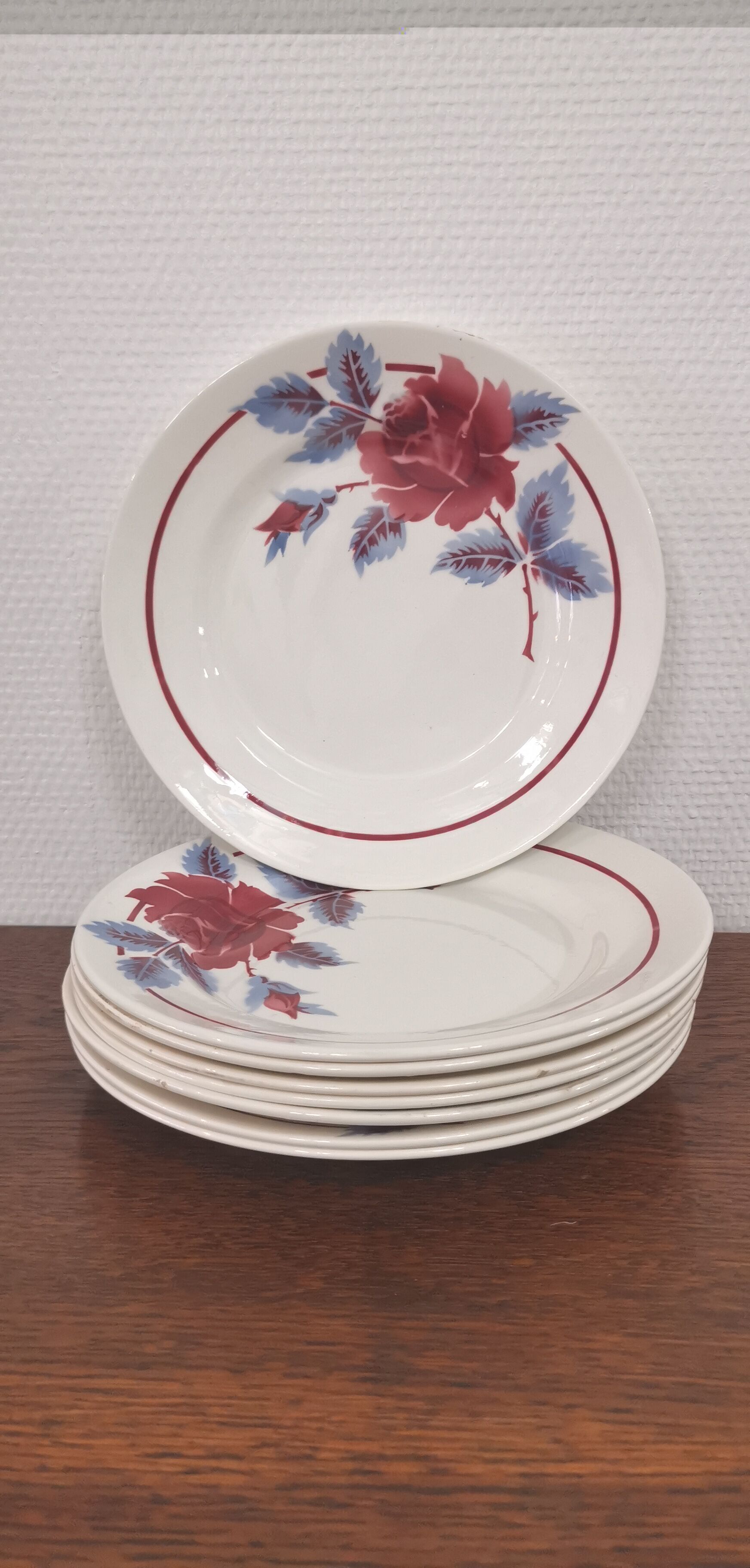 Set of 8 plates Moulin des Loups Hamages