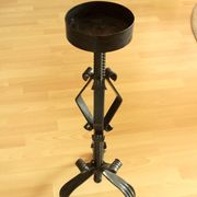 High handmade wrought iron candle holder for larger candles - vintage