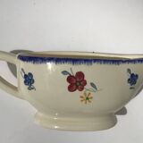 Mary Lou Digoin Sarreguemines sauce boat blue edge