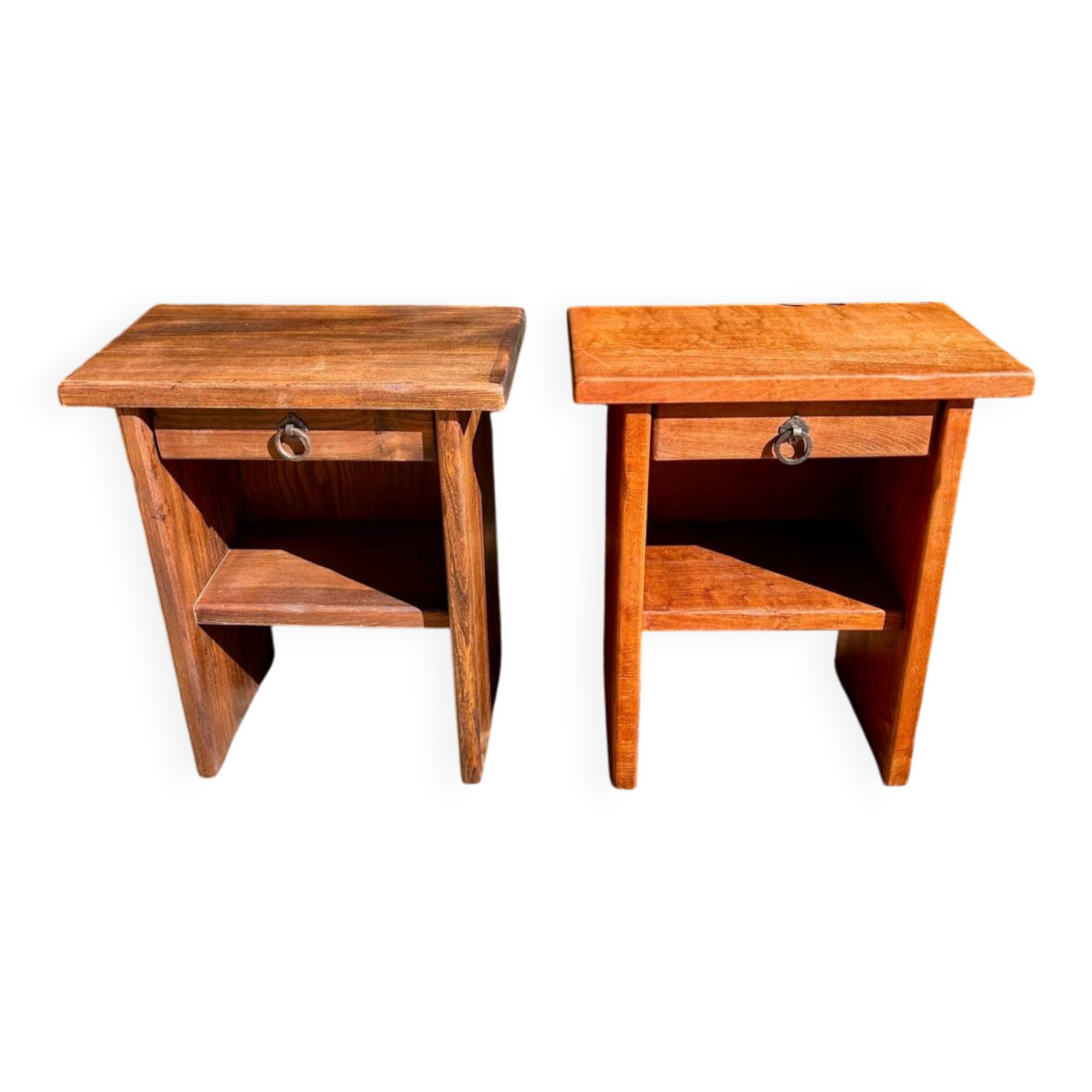 Brutalist bedside tables