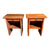 Brutalist bedside tables