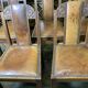 6 art deco chairs leather sitting