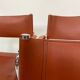 Set of 4 Bauhaus cantilever chairs cognac leather and chrome Design