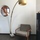 Arc floor lamp gilded stretch 70s
