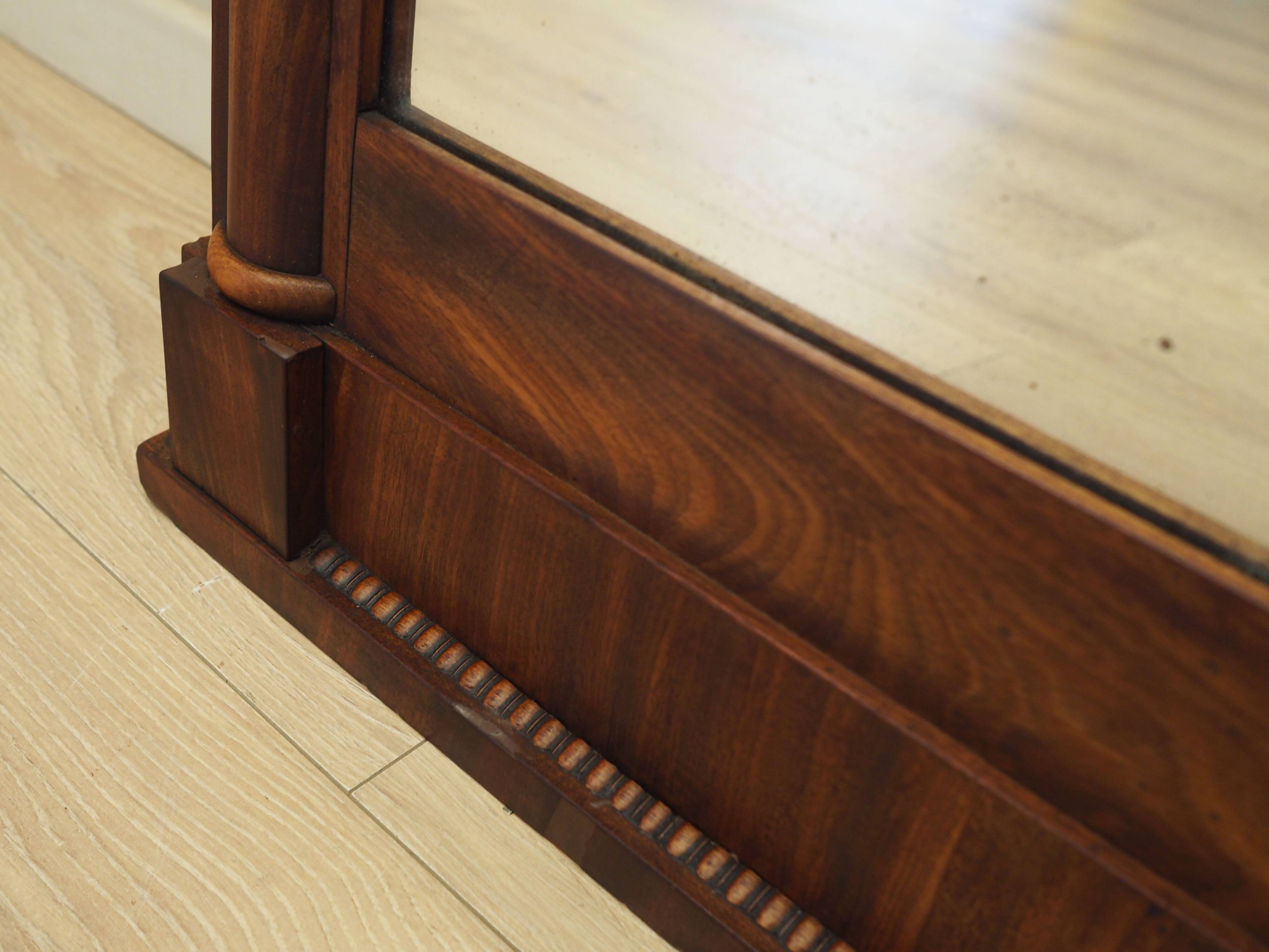 Mirror in wooden frame, Danish design, 1970s, production: Denmark