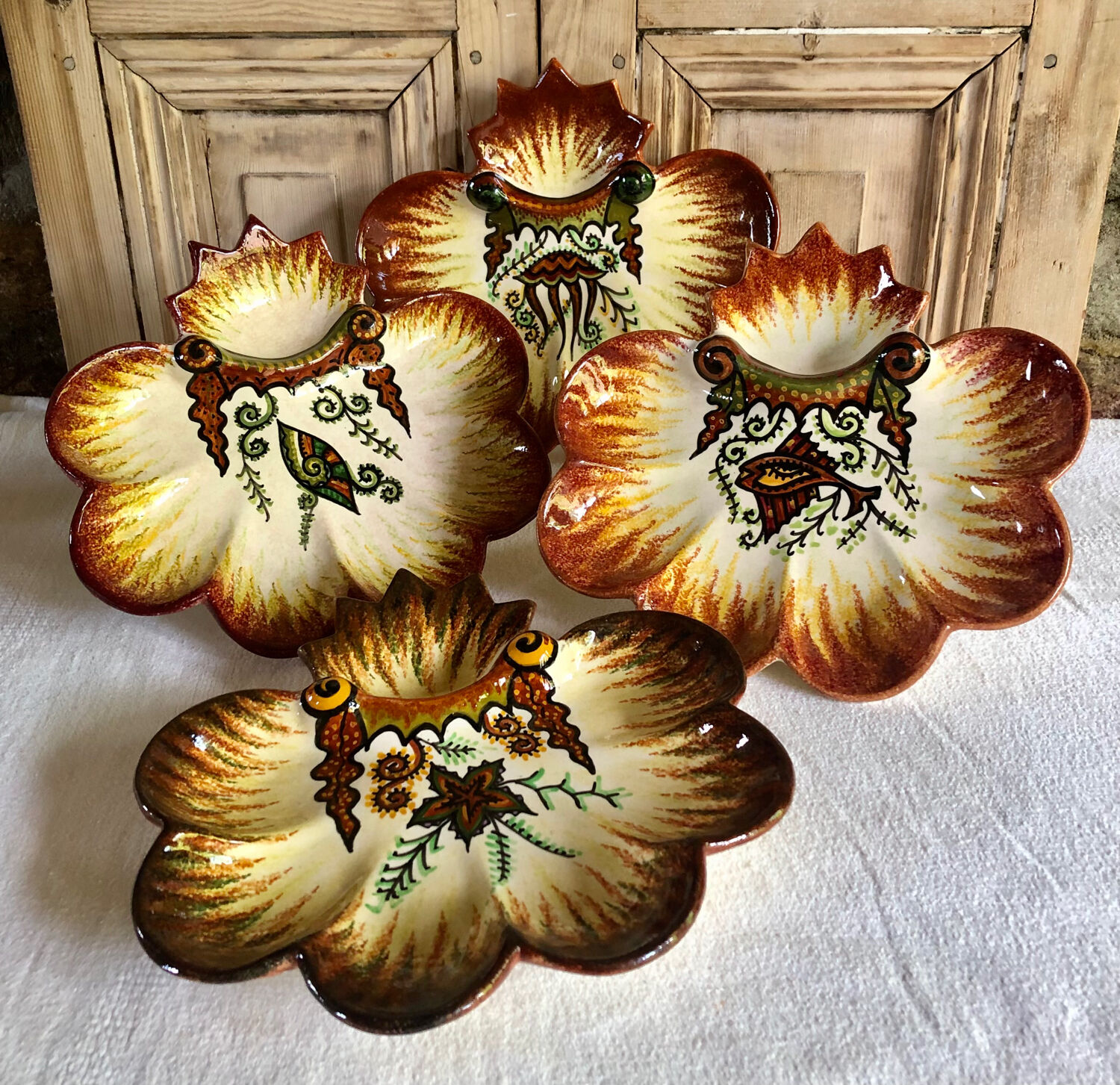 4 plates of oysters barbotine Paul Fouillen Quimper