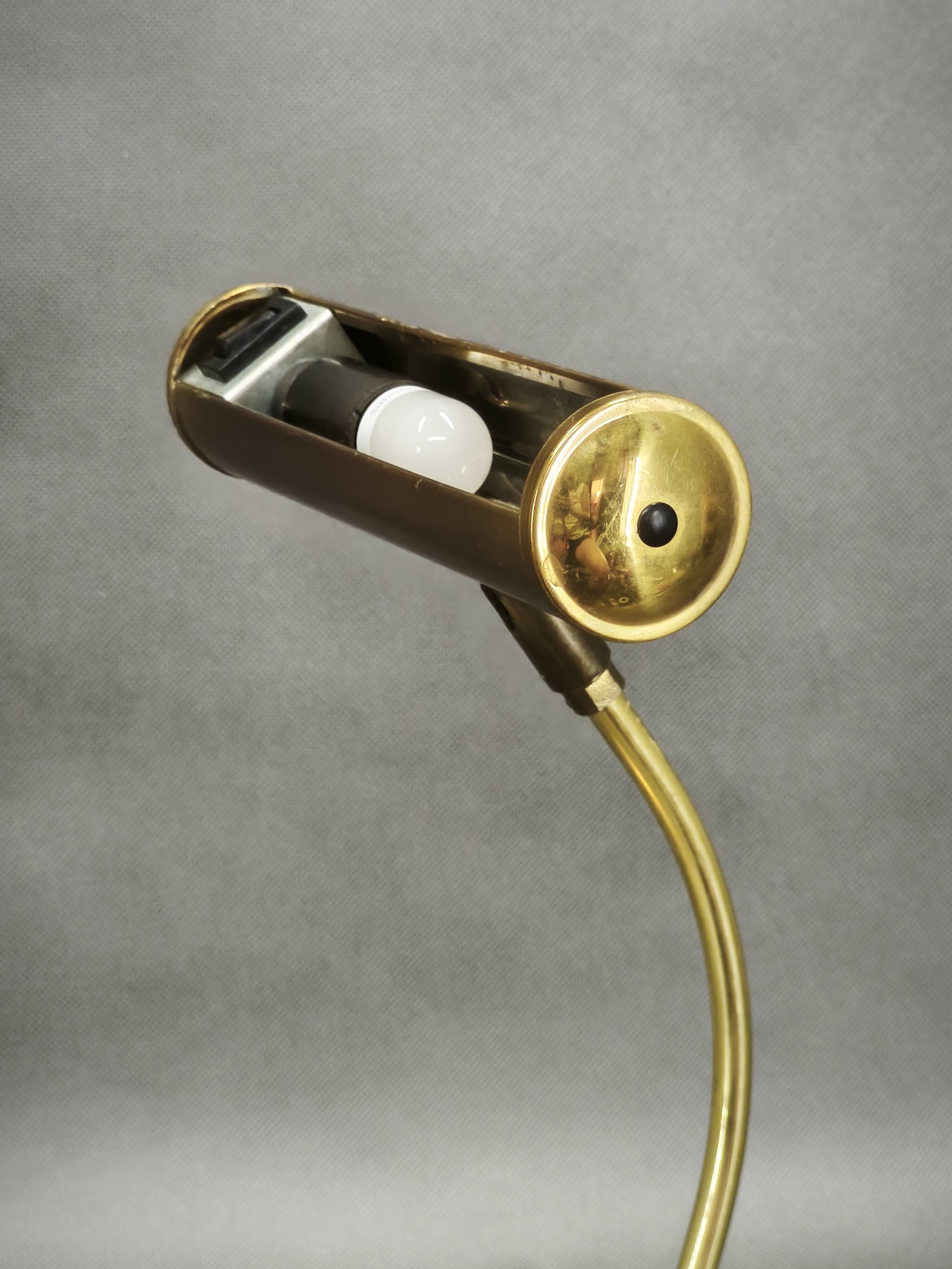 Lampe de bureau en laiton réglable, Allemagne, années 1960