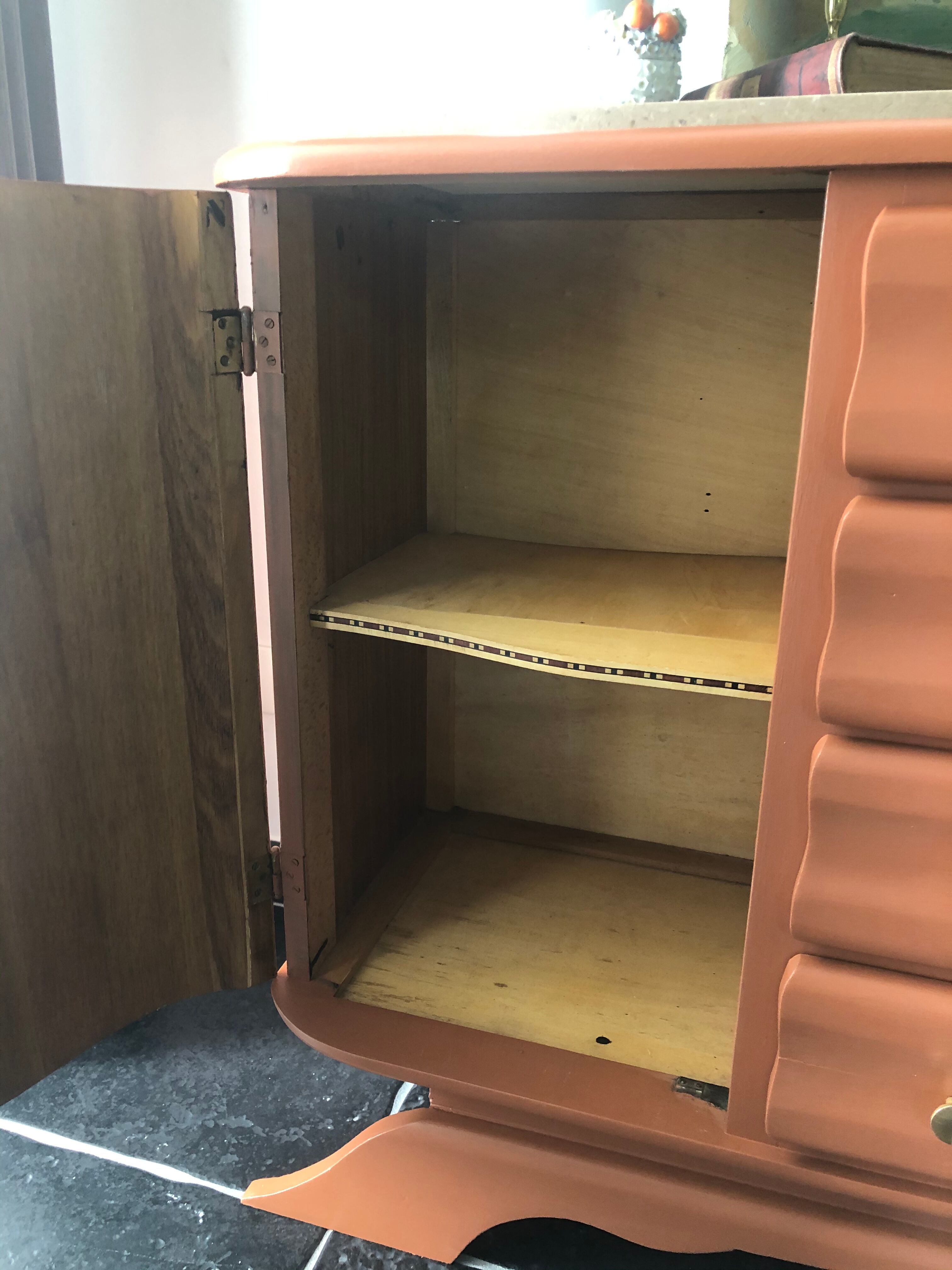 Terracotta vintage chest of drawers