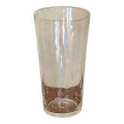 Grand vase cristal bullé années 70