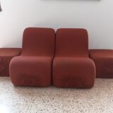 set 2 heater and 2 ottoman vintage Pierre Cardin 1960/70