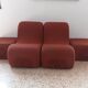 Ensemble 2 chauffeuse et 2 ottomans vintage Pierre Cardin années 1960/70