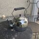 Large kettle, in chrome copper, menesa, vintage and collector's black bakelite handle