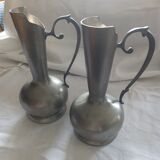 Vase avec anse en etain