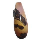 Vase en faïence, signé
