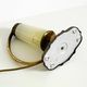 Beautiful, rare brass table lamp with glass shade | 1940s