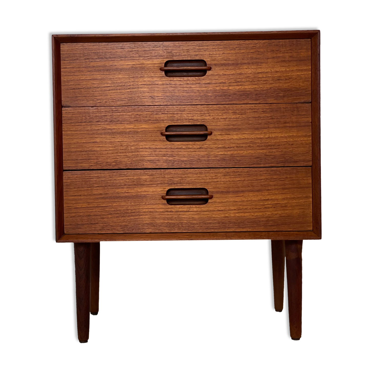 MidCentury Danish modern teak chest of drawers by Ejvind A. Johansson