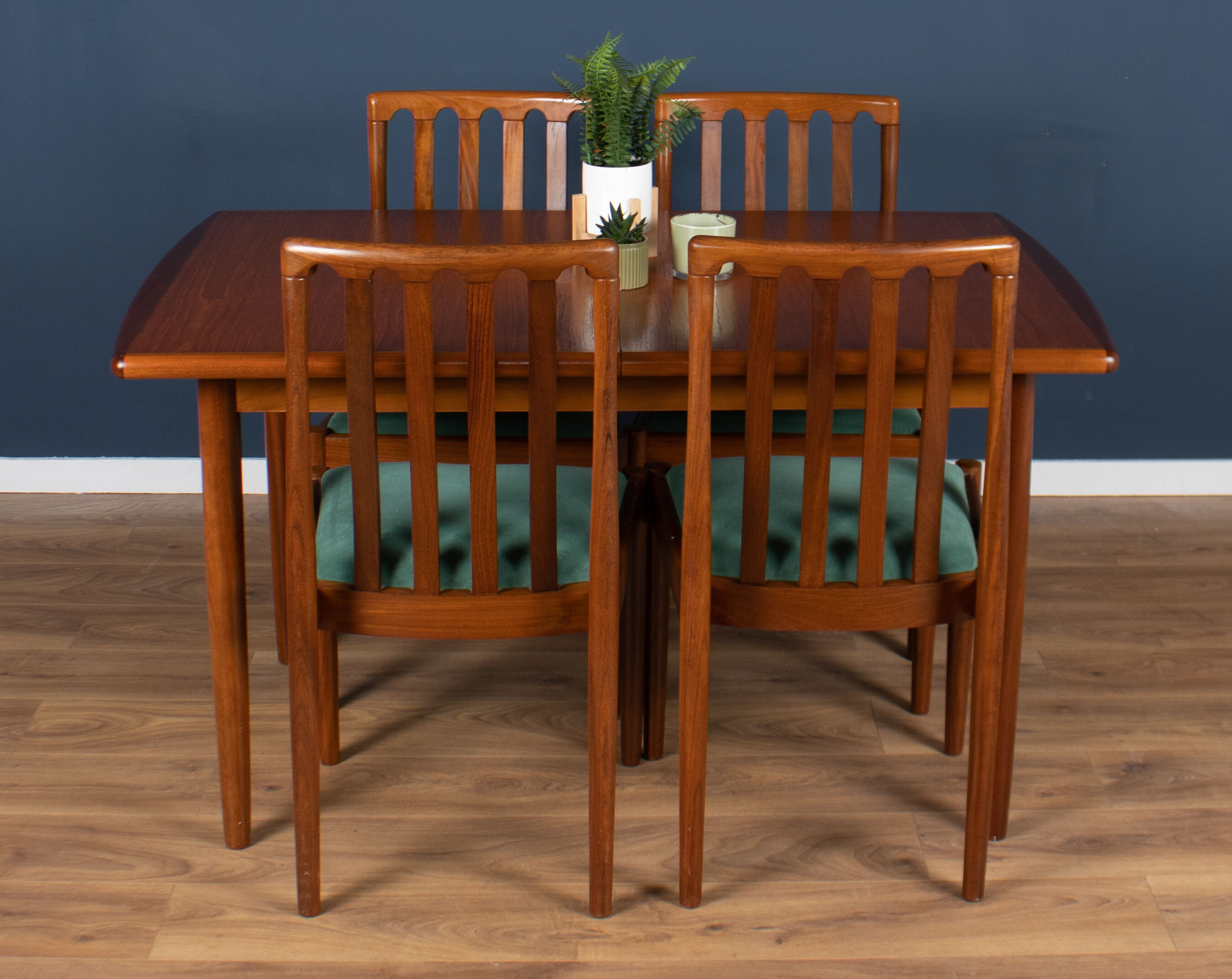 Retro Teak 1960s Meredew Dining Table & 4 Chairs Mid Century