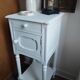 Farrow & Ball white painted high bedside table
