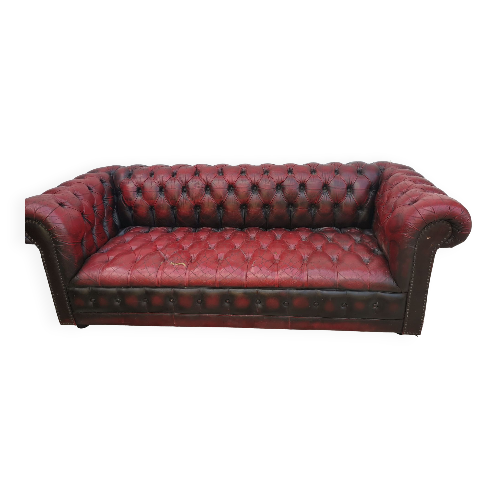 Leather chesterfield