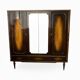 Wooden wardrobe with mirror — mid-century style