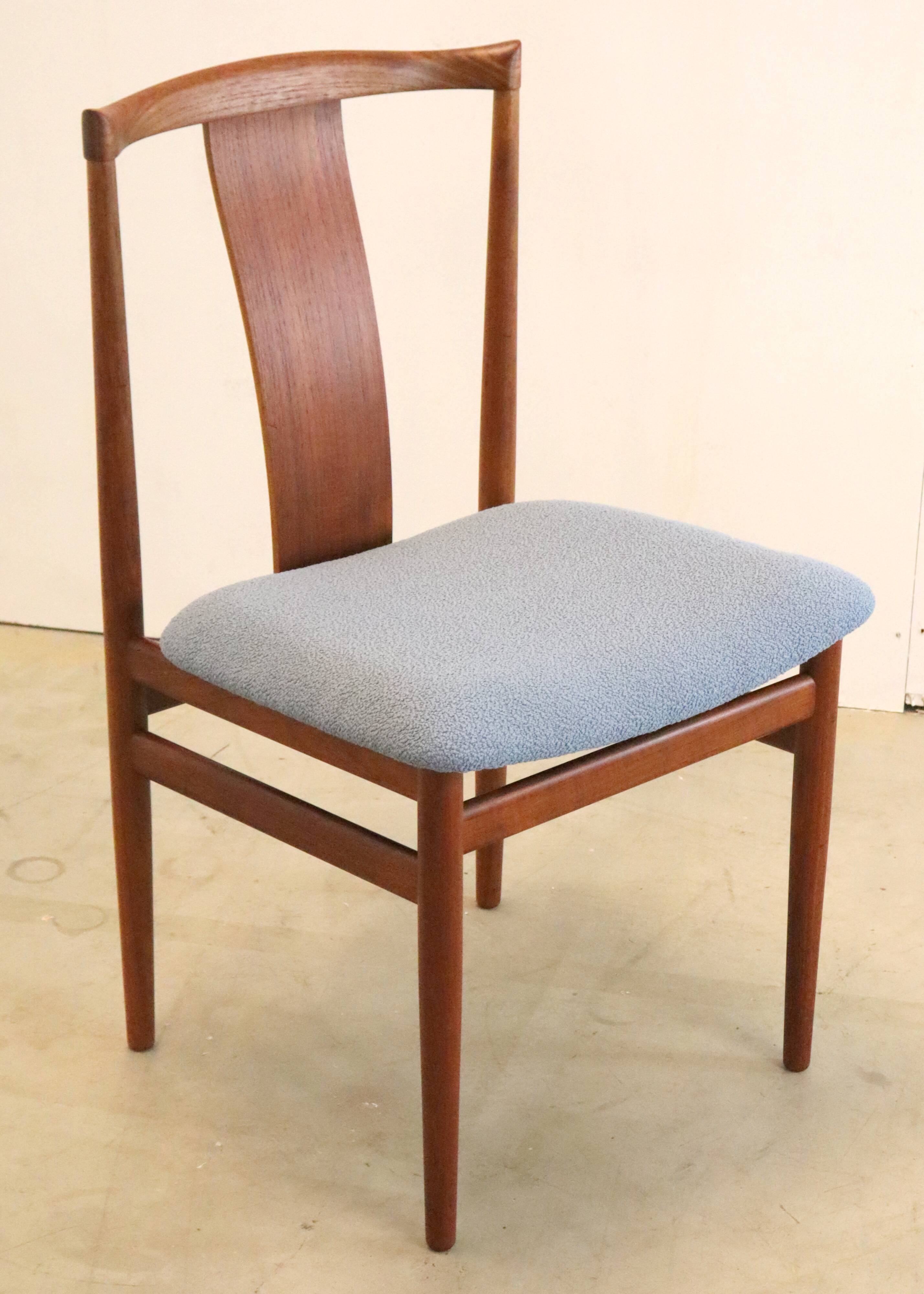 Set van 4 Henning Sørensen voor Danex eetkamerstoelen 'Vordingborg'