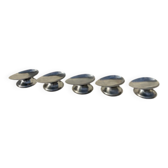 5 stainless steel cups 1970