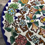 Plat Talavera - Céramique Mexicaine Vintage - Diamètre 29 cm
