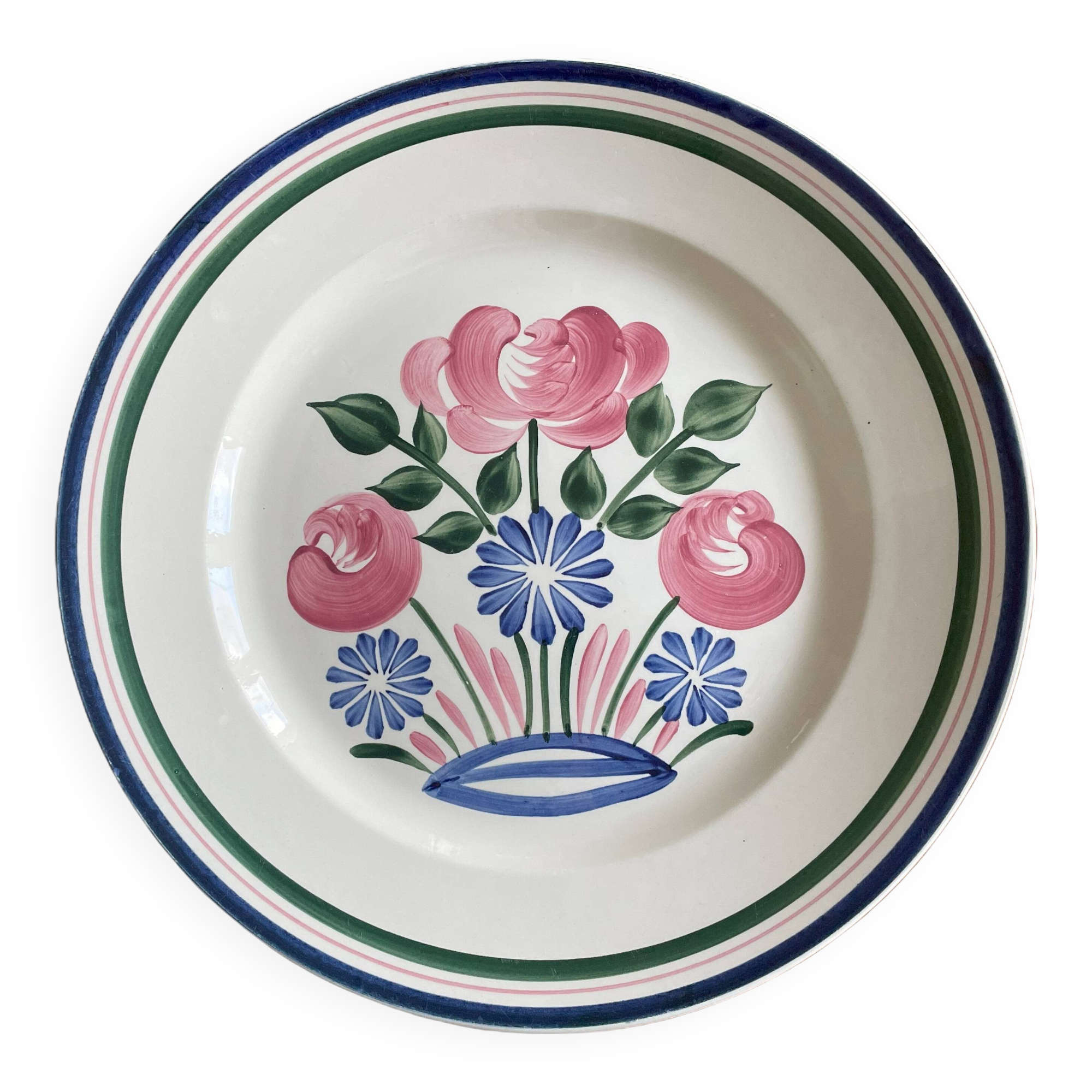 Old serving dish in Choisy-le-Roi earthenware