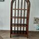 Vintage library 4 levels - wood, bamboo and rattan - retro 80s