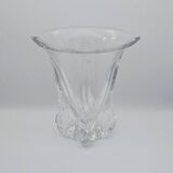 Art Vannes France - Large Sculptural Free-Form Vase - Solid Crystal 1950