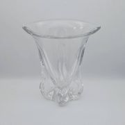 Art Vannes France - Large Sculptural Free-Form Vase - Solid Crystal 1950
