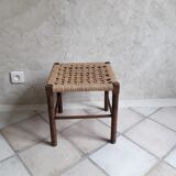 Wooden stool and rope