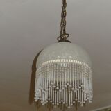 Vintage suspension in half shell speckled with pearls