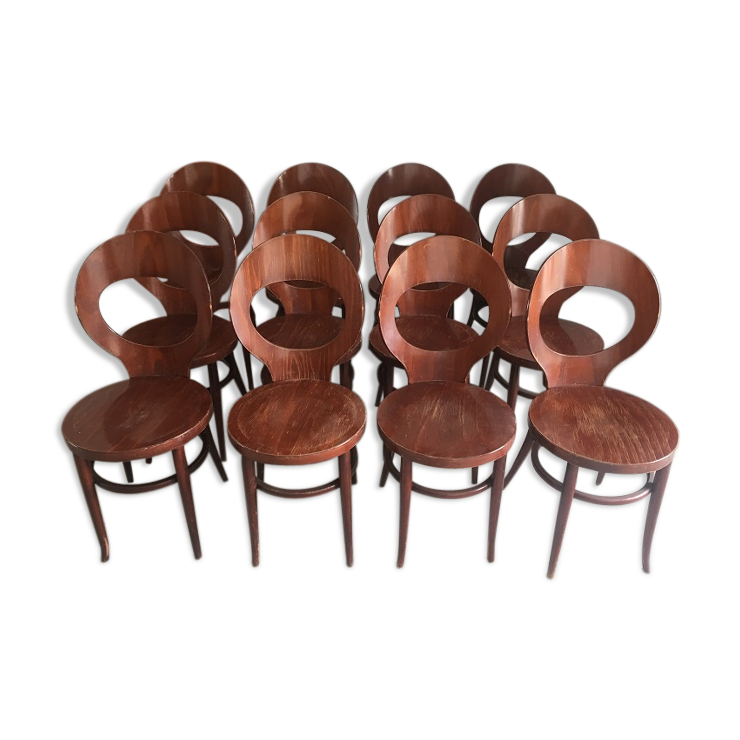 12 chairs Baumann model "Seagull"