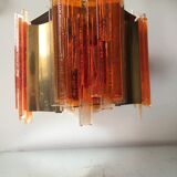 Claus Bolby brass plexiglas ceiling light