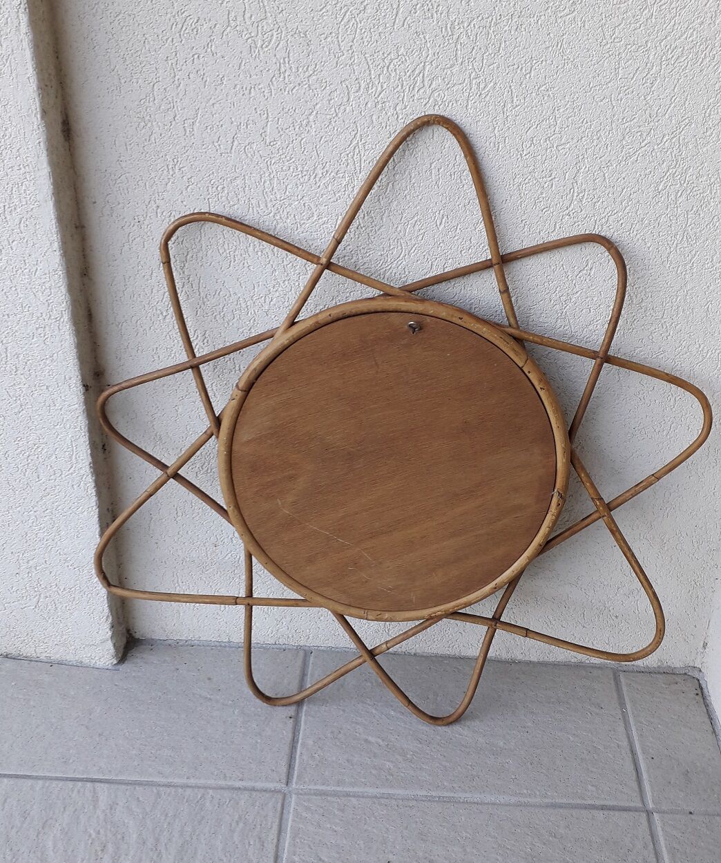 Miroir en rotin, 55 cm