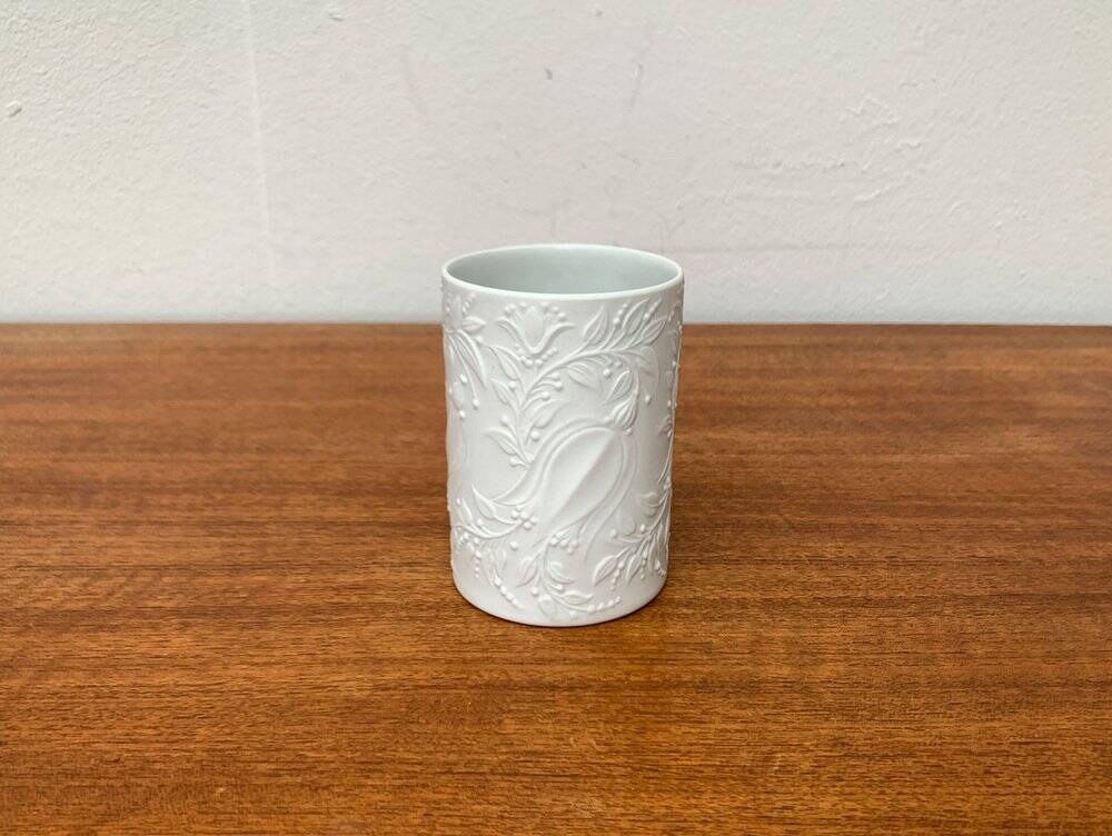 White German porcelain vase from the mid-century by Bjørn Wiinblad for Rosenthal, 1960s.